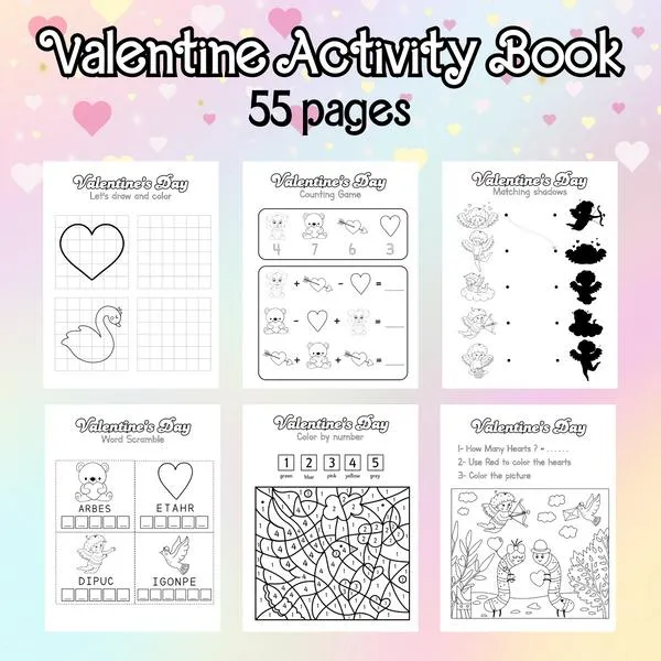 game valentine - Valentine's Day Coloring Book